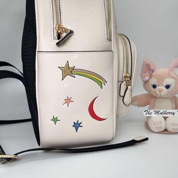 Coach X Observed By Us Court Leather Backpack CU389 Star moon Sun Satellite NWT - Picture 7 of 11